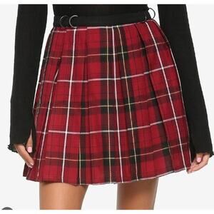Hot Topic Girls Plaid Skirt Size Medium Punk Goth Emo School Girl NWT